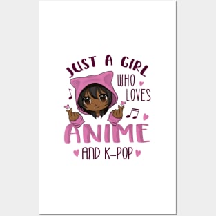 Just a girl who love anime and K-Pop African American Girl Posters and Art